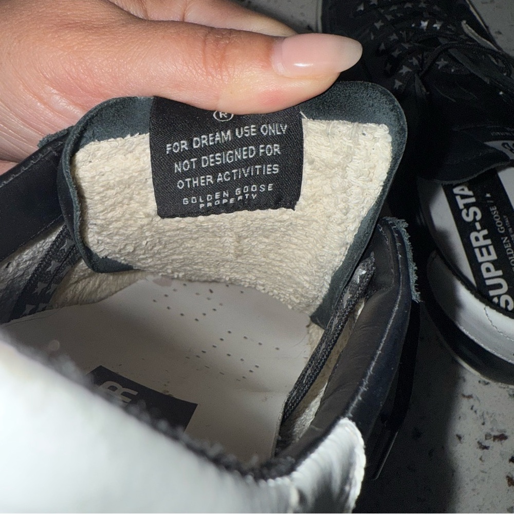 Golden Goose Deluxe Super-Star Low-Top Sneakers Black/White - S 6/36 - Picture 9 of 10